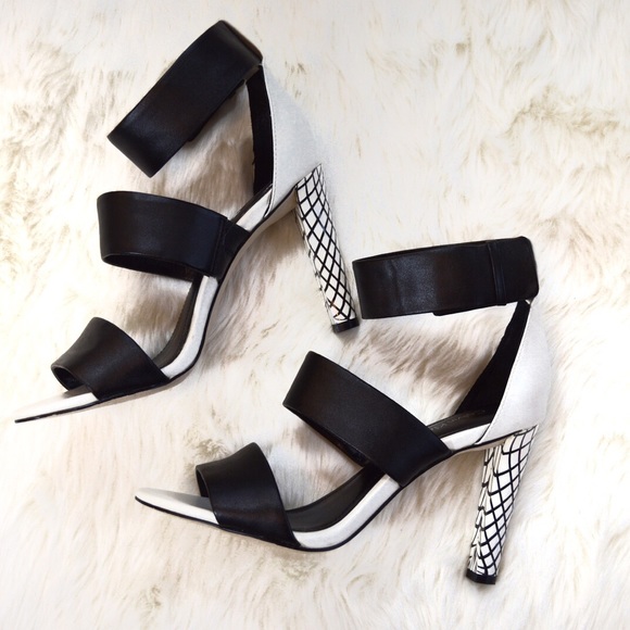 Calvin Klein Shoes - CALVIN KLEIN Asa Sandals black and white RARE sz 6